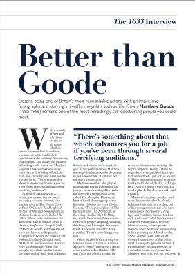 Credit:  Exeter School Alumni Magazine 
